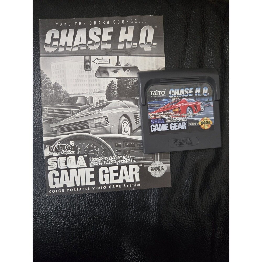 Chase HQ Sega Game Gear Vintage Retro Handheld Game Cart 1991 Taito Manual Incl